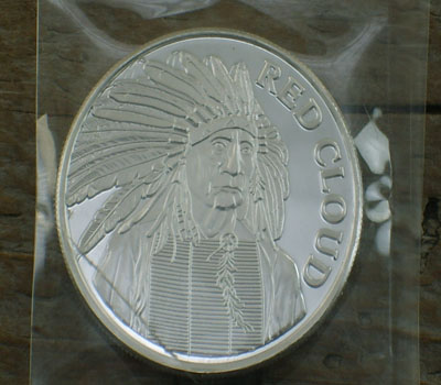 .999 Fine Silver 1-Ounce Coin - Red Cloud